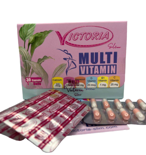 قرص لاغری ویکتوریا مولتی ویتامین کلاژن اصل