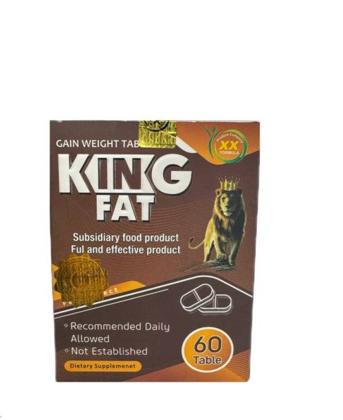 قرص چاقی بدن کینگ فت King Fat | افزایش وزن و اشتها – ۶۰ عددی اصل و اورجینال